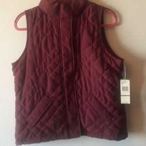 Jones of New York large petite vest with hide a hood